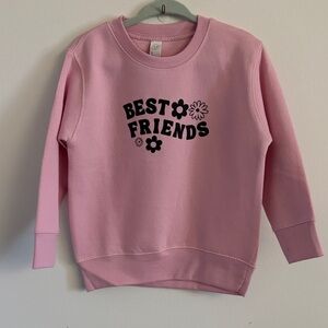Rabbit Skins Pink Best Friends Floral Sweatshirt